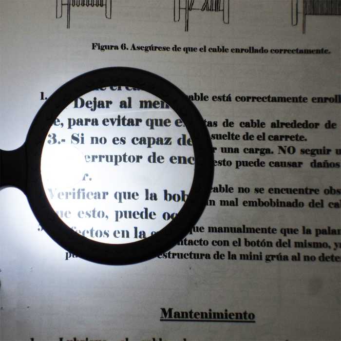 Lupa Bolsillo Redonda Led 48 mm 4 a 8X Collar 11B-2Black OBI