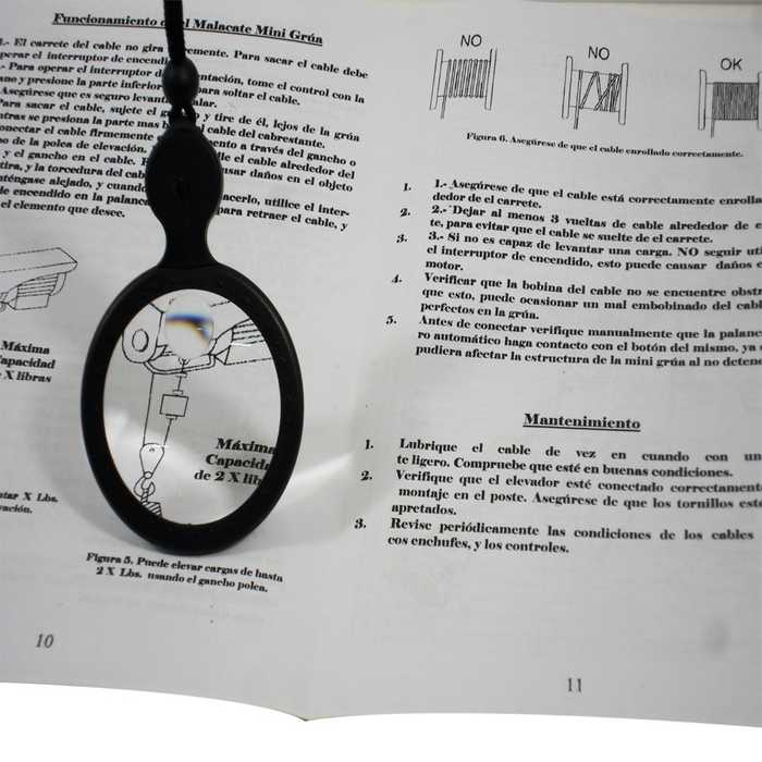 Lupa Bolsillo Redonda Led 48 mm 4 a 8X Collar 11B-2Black OBI