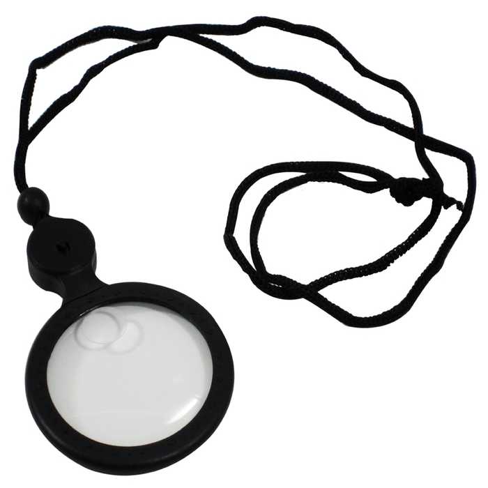 Lupa Bolsillo Redonda Led 48 mm 4 a 8X Collar 11B-2Black OBI