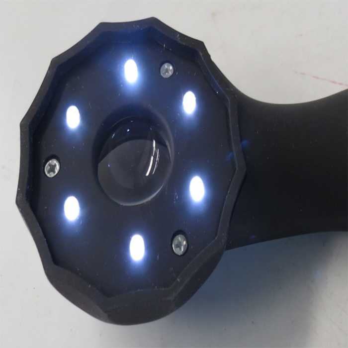 Lupa Negra Anatomica con 6 Leds 20 mm 30X Th600553 OBI