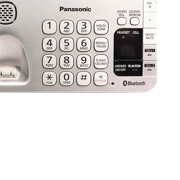 Panasonic KX-TGE274S Link2Cell Bluetooth teléfono compatible 4 Auriculares inalámbricos plateada