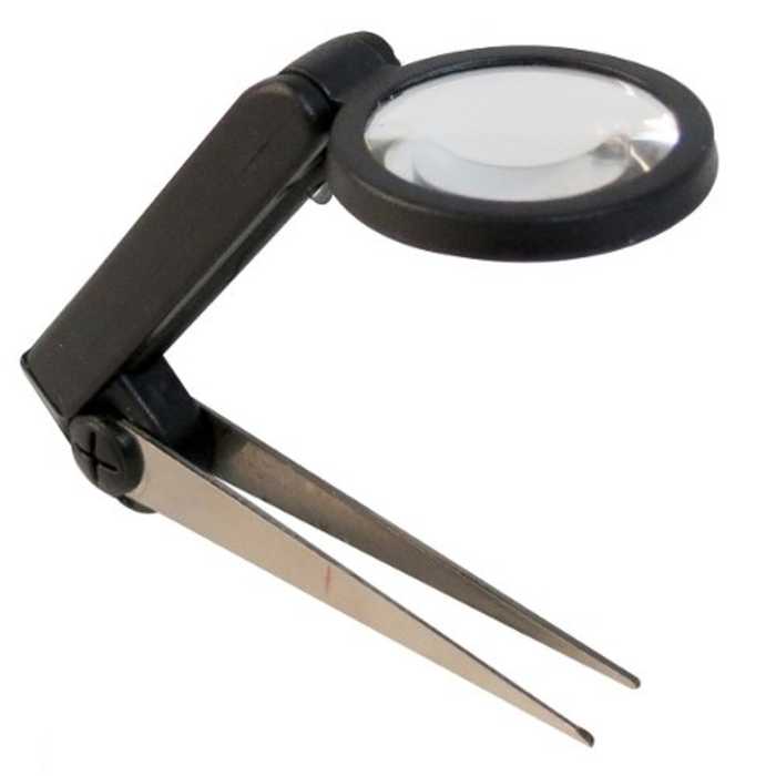 Lupa Pinzeta Punta Fina Con Led 10X 1713-4 Obi