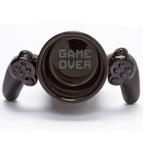 Taza Gamer De Ceramica Control Video Juegos Game Over