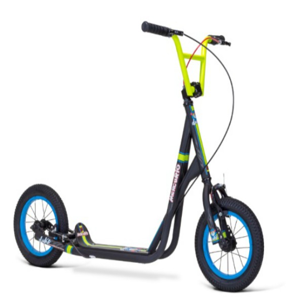 SCOOTER, patin del diablo, Rodada 12, modelo DUKE, color NEGRO/VERDE/AZUL,