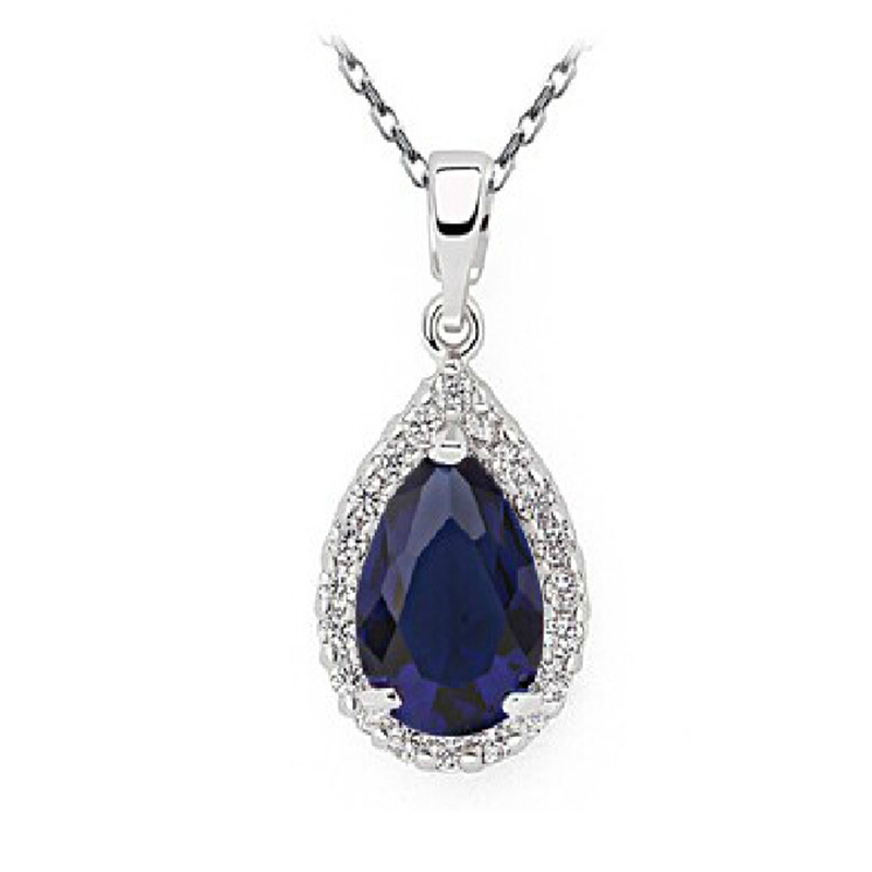 Dije con cadena Crystal Drop on Blue, Amor de Cristal