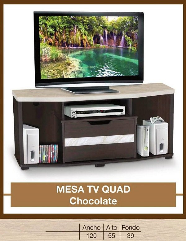 Mesa De Tv Quad - Chocolate / Crema - Këssa