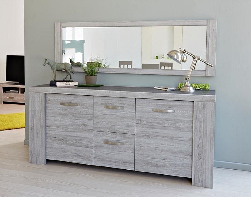 Buffet Para Comedor Modelo Carolina 2 Puertas - Gris - Këssa