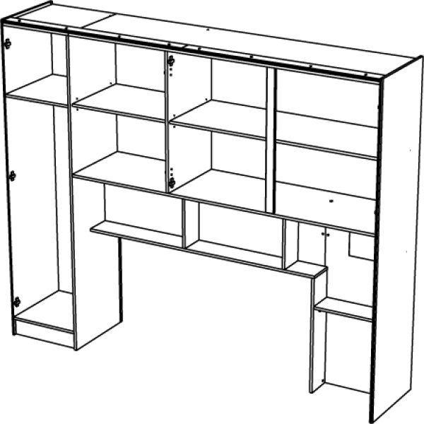Cabecera Ropero Modelo Evo Ii - Roble Obscuro - K?SSA