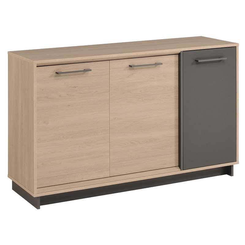 Buffet Modelo Nevada Roble Brooklyn Y Gris Oscuro - Këssa