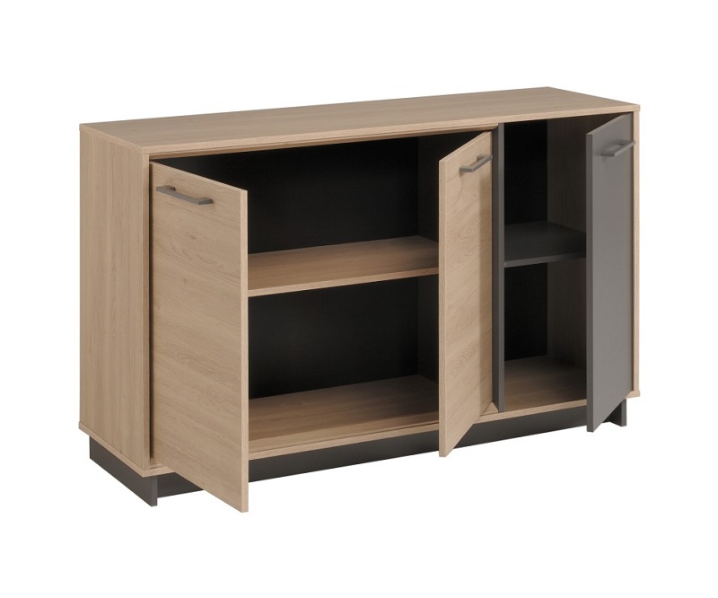 Buffet Modelo Nevada Roble Brooklyn Y Gris Oscuro - Këssa