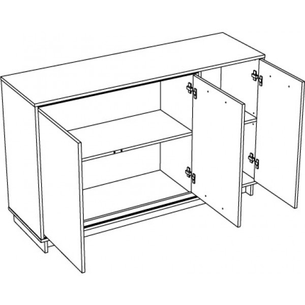 Buffet Modelo Nevada Roble Brooklyn Y Gris Oscuro - Këssa