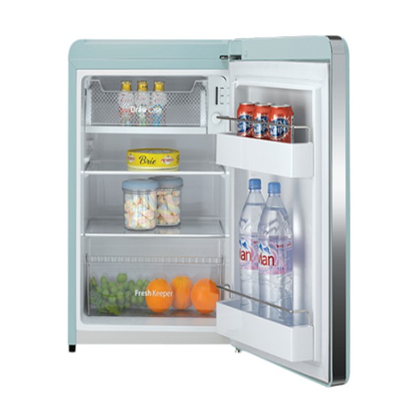 Frigobar Daewoo 80 Litros, diseño curvo con mesa en la parte superior,  Fr 102CW