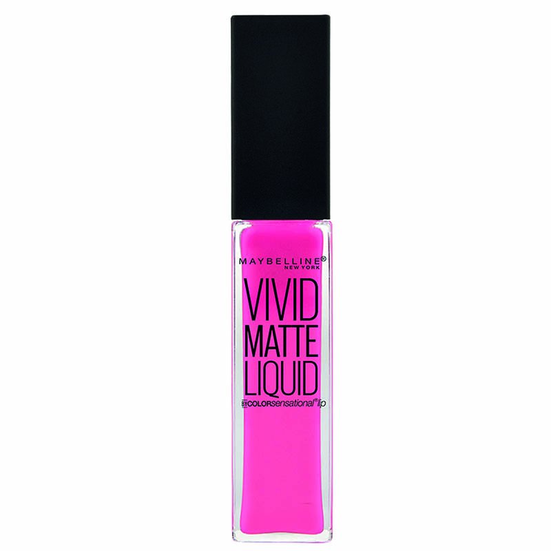 Labial Sensational Vivid Matte Labios Maquillaje Maybelline Electric Pink