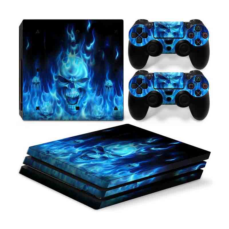 Ps4 Pro Skin Estampas Para Playstation 4 Pro (Calavera Azul)