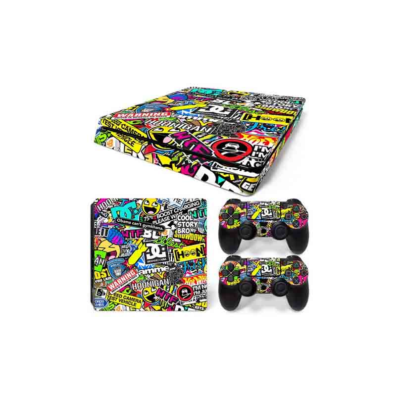 Ps4 Slim Skin Estampas Para Playstation 4 Slim (Juego De Palabra)