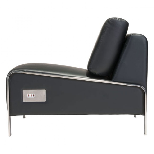 Sillon Individual Sin Brazos Modelo Thor - Negro  - Këssa