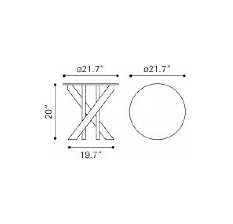 Mesa Lateral Stance - Acero Inoxidable - KESSA