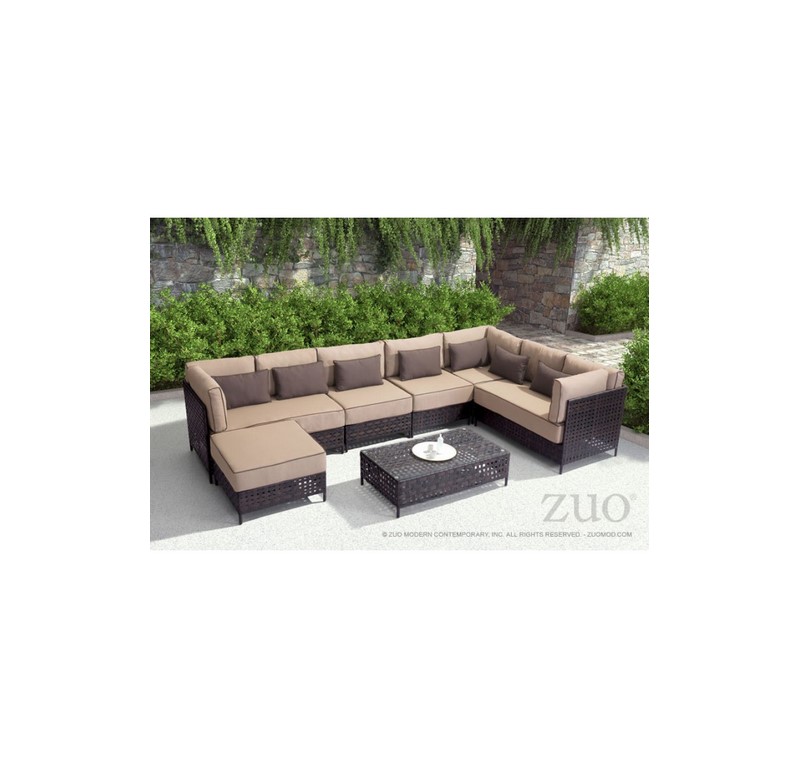 Sofa Para Exterior Pinery Lado Derecho - Cafe - KESSA