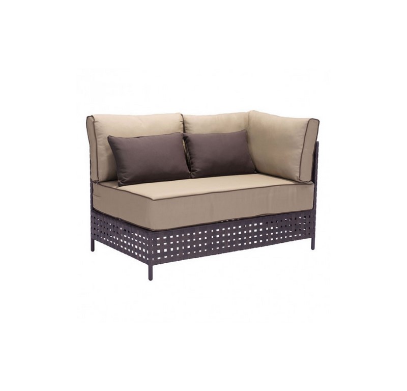 Sofa Para Exterior Pinery Lado Derecho - Cafe - KESSA