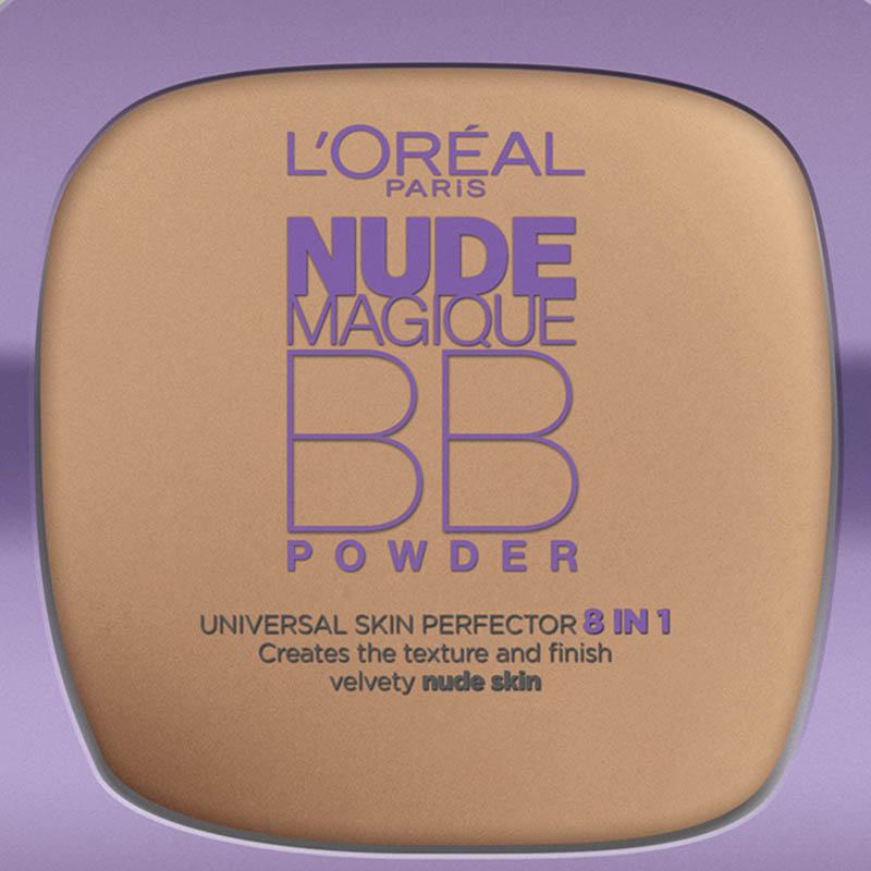 Polvo Maquillaje Nude Magique BB Powder Loreal Rostro Medium