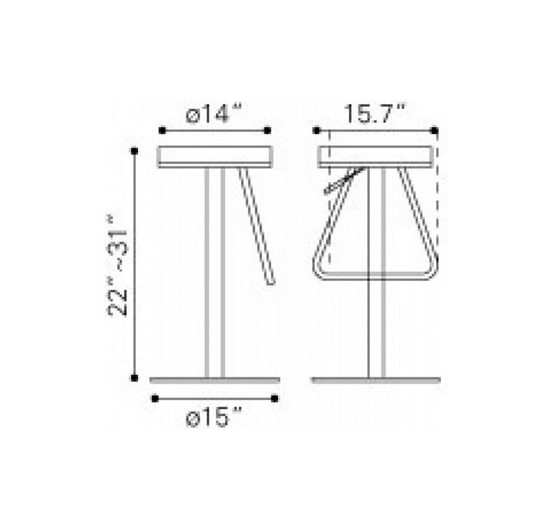 Banco Para Bar Soda - Negro - Këssa