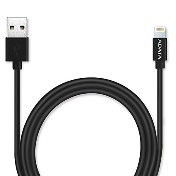 Cable USB Lighting Plastico Carga & Sync Apple Negro Adata