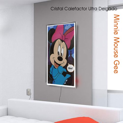 Calefactor de Panel infrarrojo de pared en Cristal, California Wave Minnie Mouse Gee 330W, 60x90cm, Mod: 002CaSol