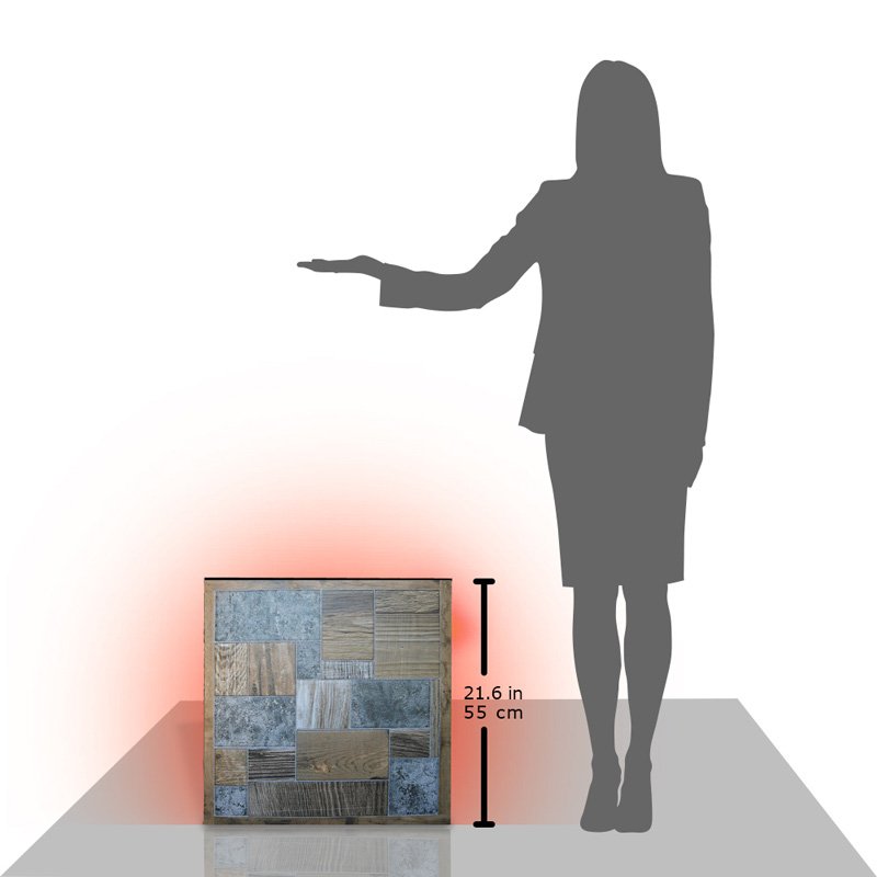 Calefactor de Panel infrarrojo de pared en Porcelanato, Vegas Wave Stave de 330W, 55x55cm, Mod: 338CaSol