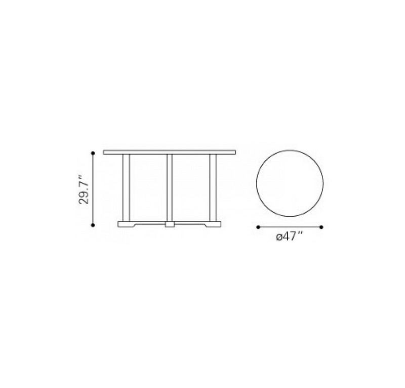 Mesa De Comedor Para Jardin Regatta - Natural - Këssa