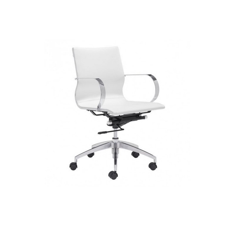 Silla De Oficina Glider Espalda Baja - Blanco - Këssa