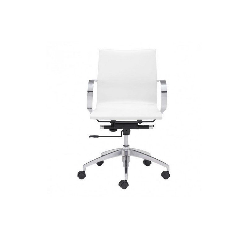 Silla De Oficina Glider Espalda Baja - Blanco - Këssa
