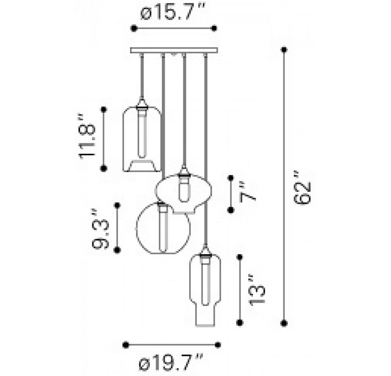 Lampara De Techo Lambie - Ambar - Këssa