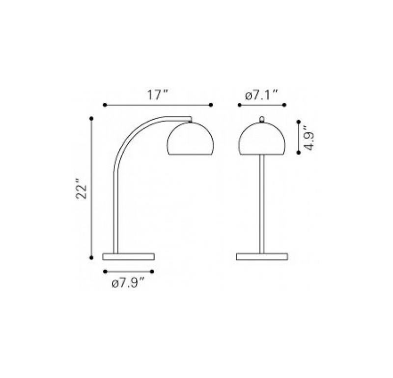 Lampara De Mesa Solaris - Acero Inoxidable - Këssa