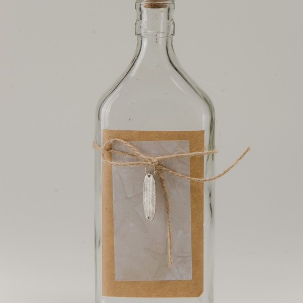 Botellita Con Papel Y Mono Gde - Transparente - Kessa