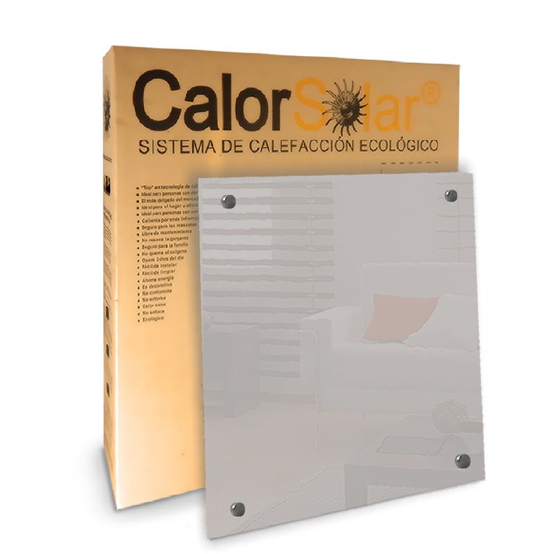 Calefactor de Panel infrarrojo de techo en Cristal, Arizona Wave Blanco de 330W, 60x60cm, Mod: 342CaSol-TB