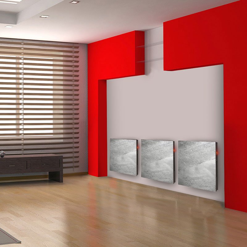 Calefactor de Panel infrarrojo de pared en Porcelanato, Vegas Wave Amethyst de 330W, 55x55cm, Mod: 306CaSol