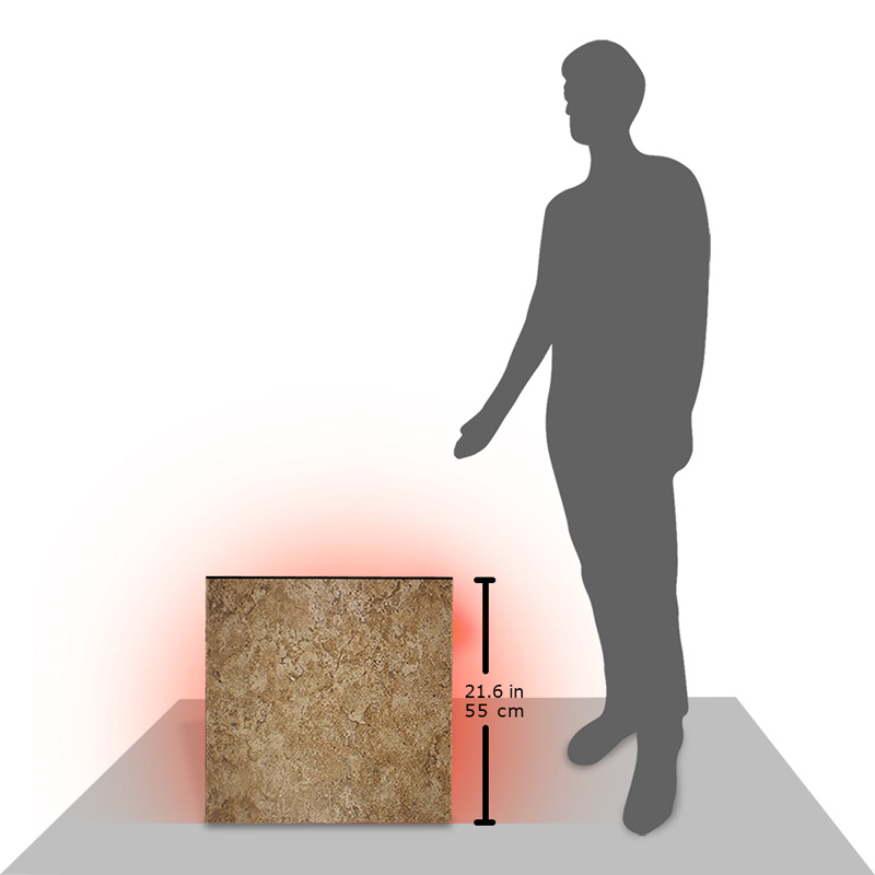 Calefactor de Panel infrarrojo de pared en Porcelanato, Vegas Wave Camberra de 330W, 55x55cm, Mod: 301CaSol