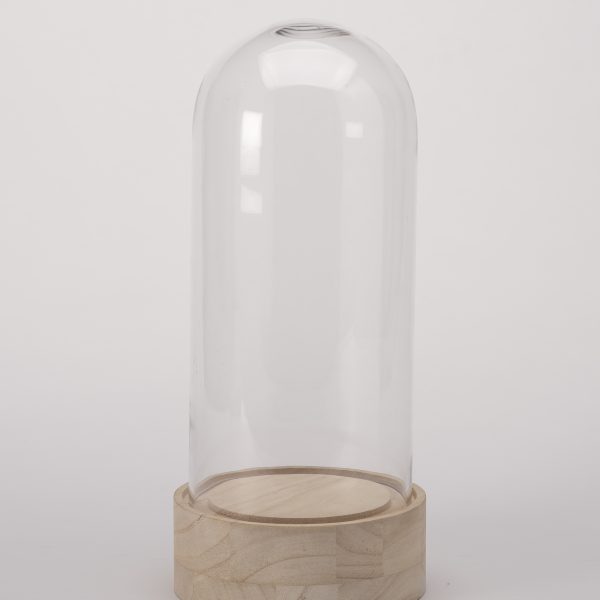 Urna Cristal Y Madera Grande - Cafe, Transparente - Kessa