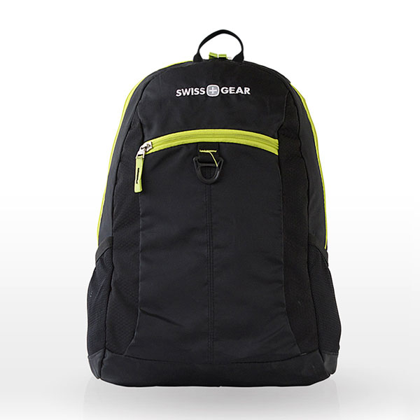 MOCHILA ESCOLAR SWISSGEAR NEGRA CON VERDE  MODELO-6716206408