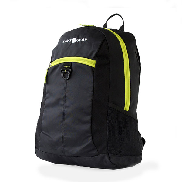 MOCHILA ESCOLAR SWISSGEAR NEGRA CON VERDE  MODELO-6716206408