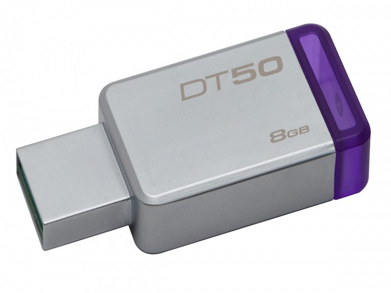 Memoria USB DataTraveler 50 8GB USB 3.0 Plata/Morad Kingston