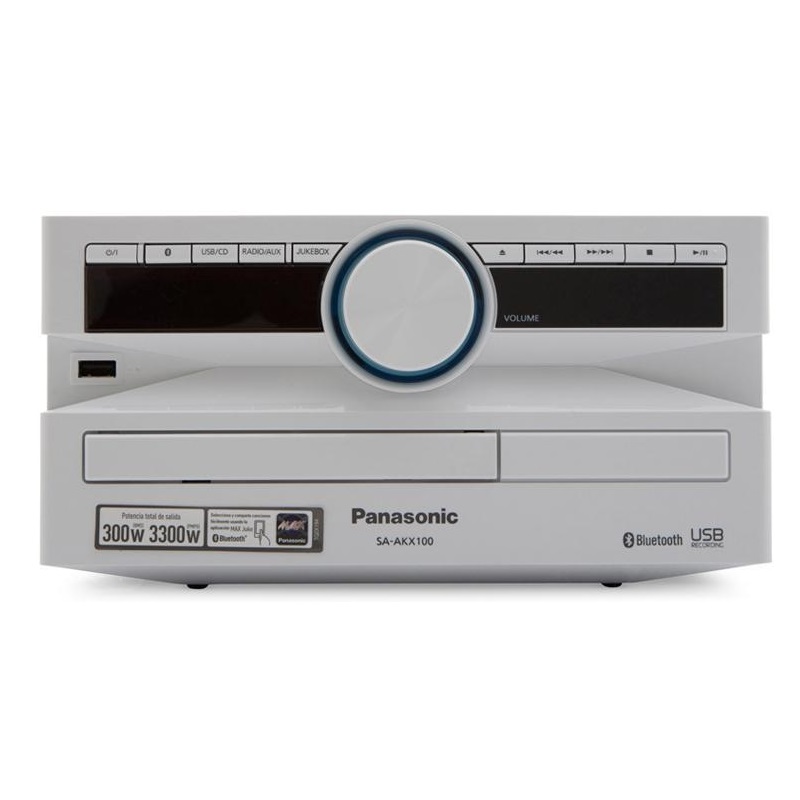 Microcomponente Panasonic Bluetooth USB SC-AKX100 Blanco