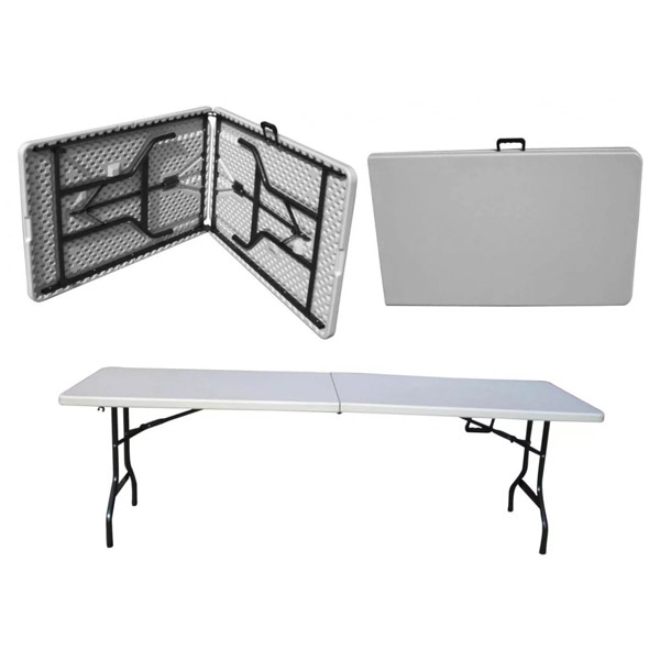 Mesa Plegable Plastico Tipo Portafolio 1.80M Jardin Evento