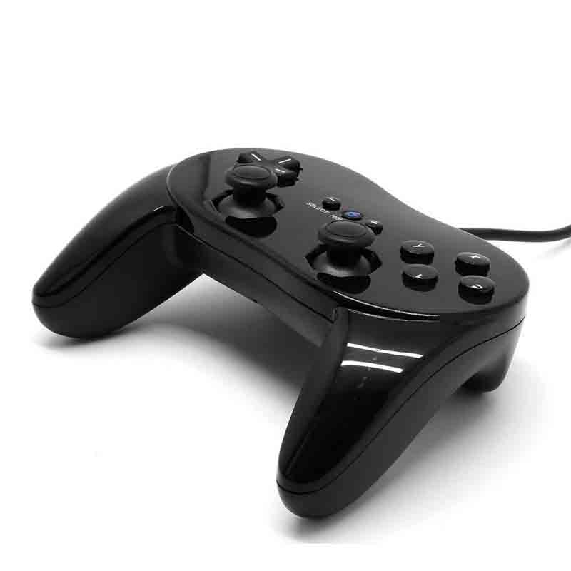 Control Pro Compatible Con Wii Y Wii U (Negro)