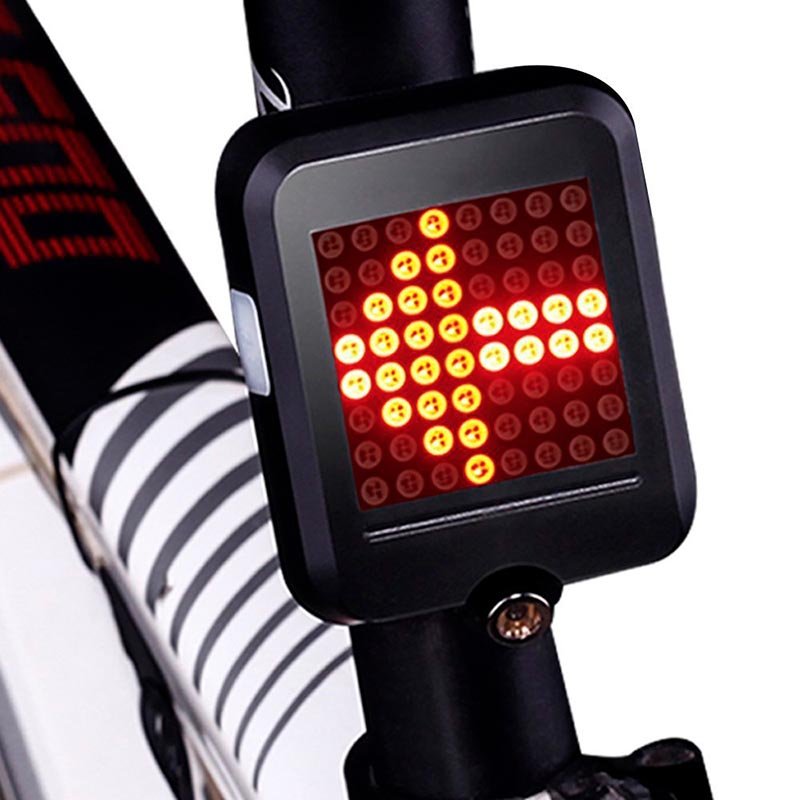 Luz Trasera Inteligente Automática para Bicicleta. Direccionales y Luz de Freno Automáticos, Láser de Seguridad, Batería Recargable