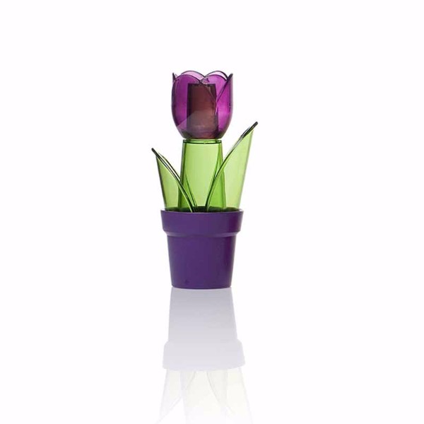 Juego de 4 especieros HEREVIN "Tulipa" de Acrílico, Multi-Color