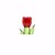 Juego de 4 especieros HEREVIN "Tulipa" de Acrílico, Rojo