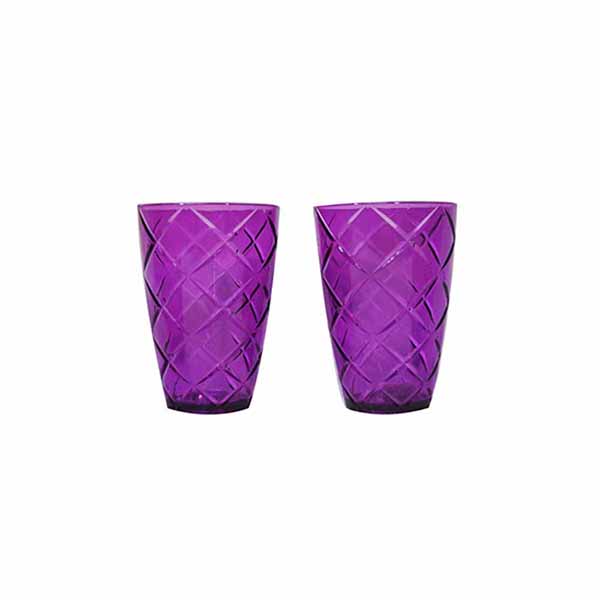 Juego de 6 vasos HEREVIN "Cups" de Acrílico, Morado