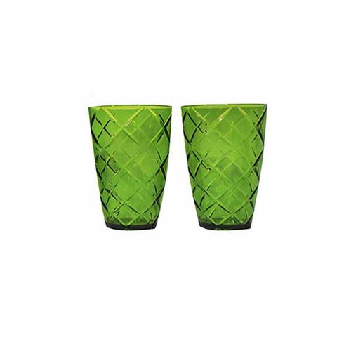 Juego de 6 vasos HEREVIN "Cups" de Acrílico, Verde