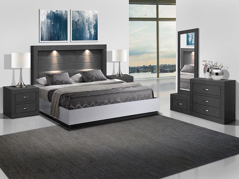 Paquete Recamara Valentina King Size 5 piezas - chocolate / Base Topacio Matrimonial - Chocolate - Këssa